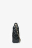 Pre-Loved Chanel™ 2025 Black Mesh Shiny Lambskin Chain Clutch with Pouch