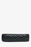 Pre-Loved Chanel™ 2025 Black Mesh Shiny Lambskin Chain Clutch with Pouch