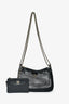 Pre-Loved Chanel™ 2025 Black Mesh Shiny Lambskin Chain Clutch with Pouch