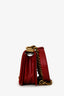 Pre-Loved Chanel™ 2011/12 Dark Rouge Smooth Calfskin Small Boy Bag