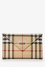 Burberry Nova Check Canvas Envelope Clutch Wallet