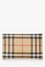 Burberry Nova Check Canvas Envelope Clutch Wallet