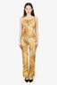 Class Roberto Cavalli Brown Tiger Print Tank Top With Pants Set Size 42/40
