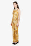 Class Roberto Cavalli Brown Tiger Print Tank Top With Pants Set Size 42/40