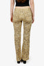 Roberto Cavalli SS2000 Gold Metallic Printed Pants Size S