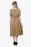 Ba&sh Brown Noemi Printed Crepon Midi Wrap Dress Size 2