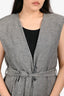 Dissh Black Printed Linen/Cotton Long Vest Size 6