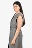 Dissh Black Printed Linen/Cotton Long Vest Size 6