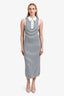 Frame Blue/White Striped Polo Maxi Dress Size S