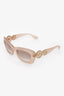 Versace Pink 'Medusa 96' Rectangular Sunglasses