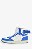 Louis Vuitton Blue/White Leather High Top Sneakers Size 7.5 Mens