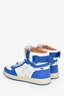 Louis Vuitton Blue/White Leather High Top Sneakers Size 7.5 Mens
