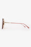 Bottega Veneta Pink Frame Round Sunglasses
