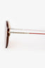 Bottega Veneta Pink Frame Round Sunglasses