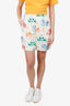 Gucci x Disney Ivory Silk Graphic Print Shorts Size 44