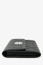 Pre-Loved Chanel™ 2023 Black Quilted Caviar Leather L-Gusset Flap Wallet