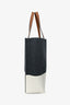 Marni Grey Felt White Leather Tote