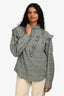 Isabel Marant Etoile Green Check Cotton/Wool 'Flossia' Top Size 34