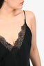 Anine Bing Black Silk Lace Detail Top Size L