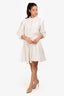 Apiece Apart White Embroidered Midi Dress with Braided Belt Size 8