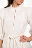 Apiece Apart White Embroidered Midi Dress with Braided Belt Size 8