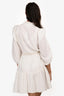 Apiece Apart White Embroidered Midi Dress with Braided Belt Size 8
