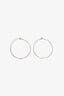 Tiffany & Co. Sterling Silver Elsa Peretti 0.1 ct Diamond Medium Hoop Earrings