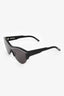 Balenciaga Black 'Ski' Cat-Eye Frameless Sunglasses