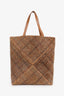 Loewe Brown Brushed Suede 'Puzzle Fold' XL Tote