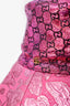 Gucci Pink GG Monogram Metallic Sun Hat
