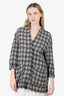 Isabel Marant Black/White Houndstooth Tweed Jacket Size 38