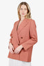 Acne Terracotta Wool Oversized Double Blazer Size 38