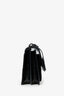 Saint Laurent So Black Croc Embossed Leather Medium 'Sunset' Shoulder Bag