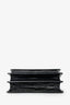 Saint Laurent So Black Croc Embossed Leather Medium 'Sunset' Shoulder Bag