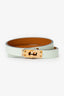 Hermès Light Green Leather Kelly Double Tour Bracelet