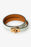 Hermès Light Green Leather Kelly Double Tour Bracelet