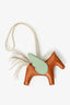 Hermès Gold/Green Leather Rodeo Pegase PM Bag Charm