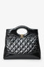 Pre-Loved Chanel™ 23A Black Calfskin Mini 31 Shopping Tote