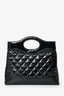 Pre-Loved Chanel™ 23A Black Calfskin Mini 31 Shopping Tote