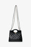 Pre-Loved Chanel™ 23A Black Calfskin Mini 31 Shopping Tote