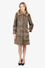 Bisang Brown Persian Lamb/Fox Fur Collar Coat Estimated Size S