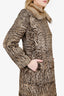Bisang Brown Persian Lamb/Fox Fur Collar Coat Estimated Size S