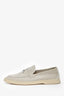 Loro Piana Pearl Powder Grey Suede 'Summer Charms Walk' Loafers Size 40.5