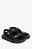 Givenchy Black Leather Pattern Double Strap Sandals Size 40