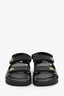 Givenchy Black Leather Pattern Double Strap Sandals Size 40