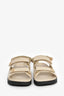 Givenchy Cream Leather Pattern Double Strap Sandals Size 40
