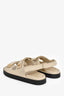 Givenchy Cream Leather Pattern Double Strap Sandals Size 40