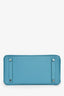 Hermès 2014 Bleu Colvert Togo Leather Retourne Birkin 30 PHW