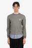 Solid Homme Grey Cotton Sweater Size 48