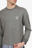 Solid Homme Grey Cotton Sweater Size 48